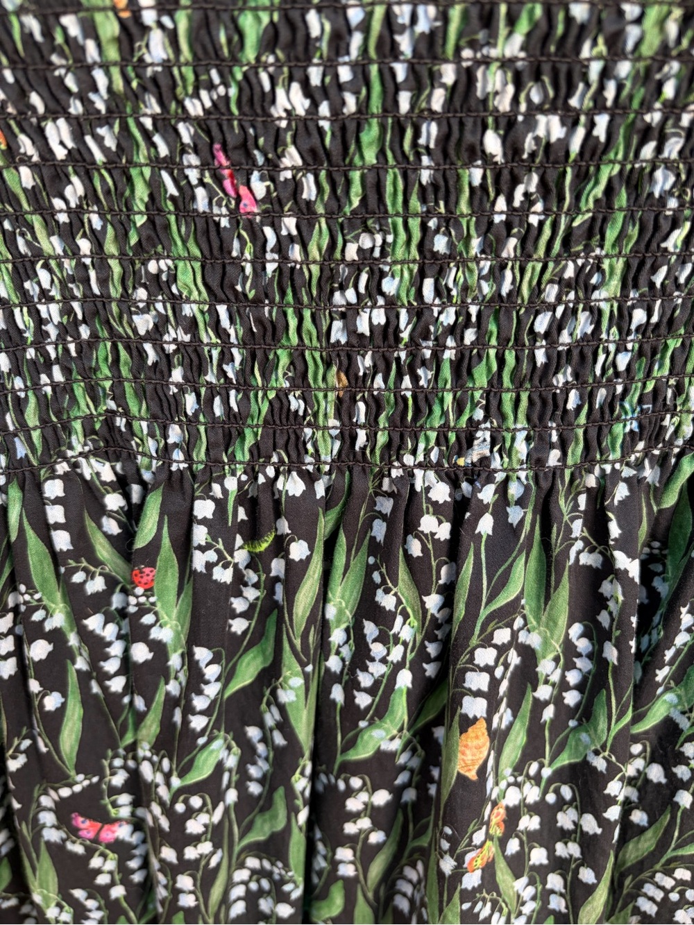Hill House Home Ellie Nap Dress Lily Of The Valley Ruffle Fall Black Size Large - Picture 6 of 14